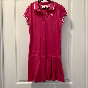 GIRLS PINK PLEATED TENNIS DRESS